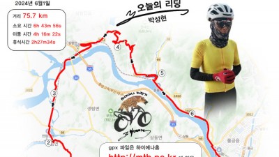 김해에서 천태산 서룡공원 팥빙수 라이딩